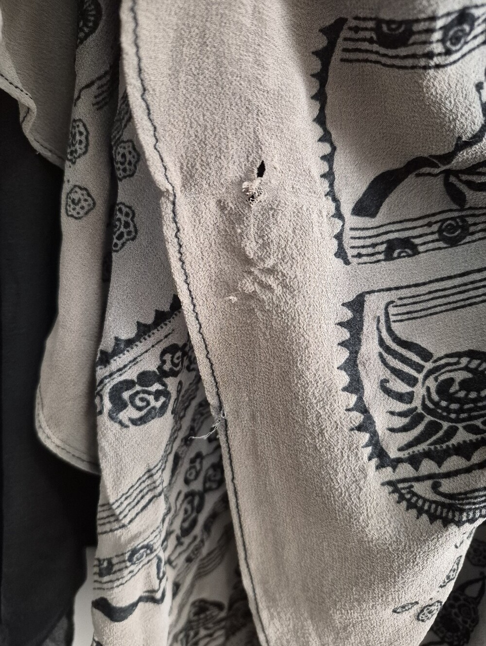 Citron 100% Silk Embossed Textured Open Cardigan Top Topper Size 1X READ - Picture 4 of 6